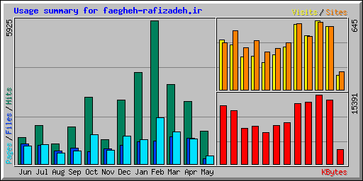 Usage summary for faegheh-rafizadeh.ir